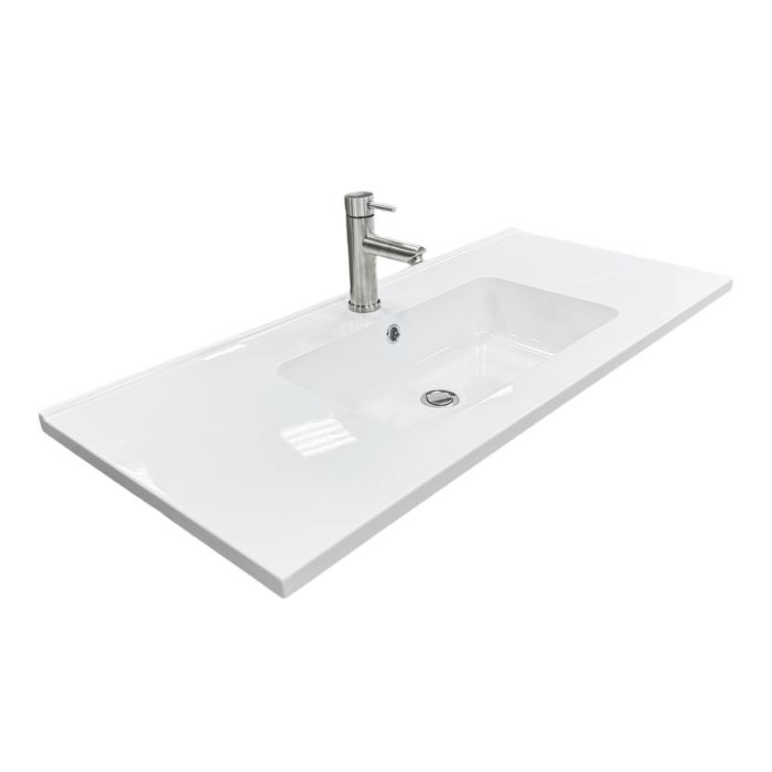 Набір для ванної кімнати, раковина, умивальник Adamant FLATE 100, штучний камінь, прямокут., з сифоном Click-Clack + змішувач Набір для ванної кімнати, раковина, умивальник Adamant FLATE 100, штучний камінь, прямокут., з сифоном Click-Clack + змішувач