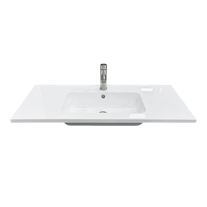 Набір для ванної кімнати, раковина, умивальник Adamant FLATE 100, штучний камінь, прямокут., з сифоном Click-Clack + змішувач Набір для ванної кімнати, раковина, умивальник Adamant FLATE 100, штучний камінь, прямокут., з сифоном Click-Clack + змішувач