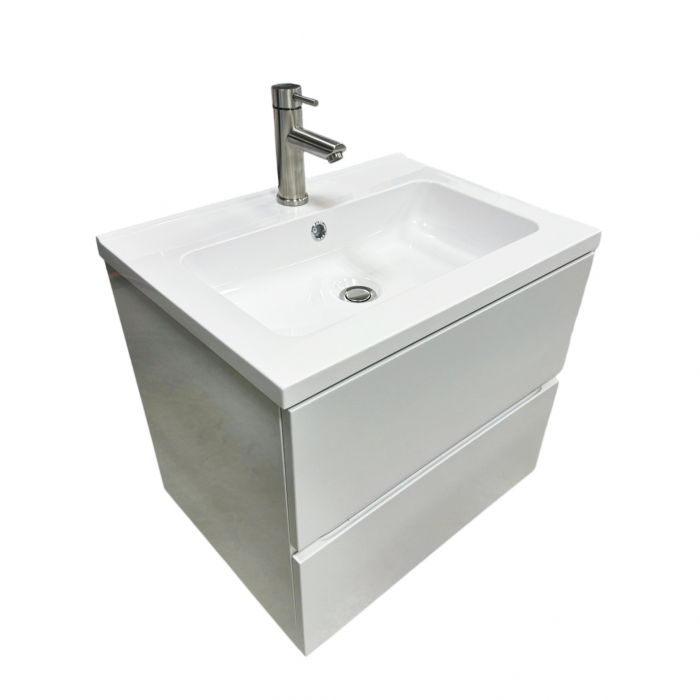 Набір для ванної кімнати, раковина, умивальник Adamant FLATE 60, штучний камінь, прямокут., з сифоном Click-Clack + змішувач Набір для ванної кімнати, раковина, умивальник Adamant FLATE 60, штучний камінь, прямокут., з сифоном Click-Clack + змішувач