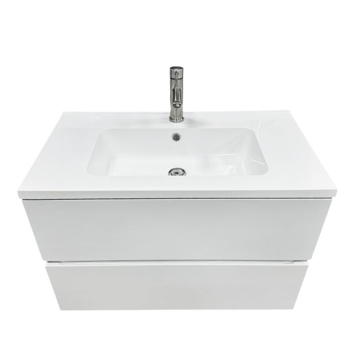 Набір для ванної кімнати, раковина, умивальник Adamant FLATE 80, штучний камінь, прямокут., з сифоном Click-Clack + змішувач Набір для ванної кімнати, раковина, умивальник Adamant FLATE 80, штучний камінь, прямокут., з сифоном Click-Clack + змішувач