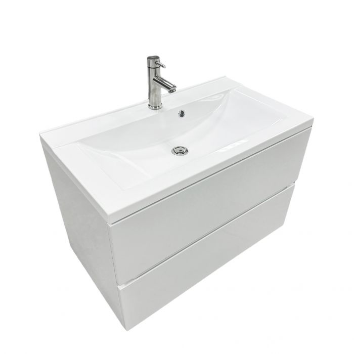 Набір для ванної кімнати, раковина, умивальник Adamant QUANTO 80, штучний камінь, прямокут., з сифоном Click-Clack + змішувач Набір для ванної кімнати, раковина, умивальник Adamant QUANTO 80, штучний камінь, прямокут., з сифоном Click-Clack + змішувач