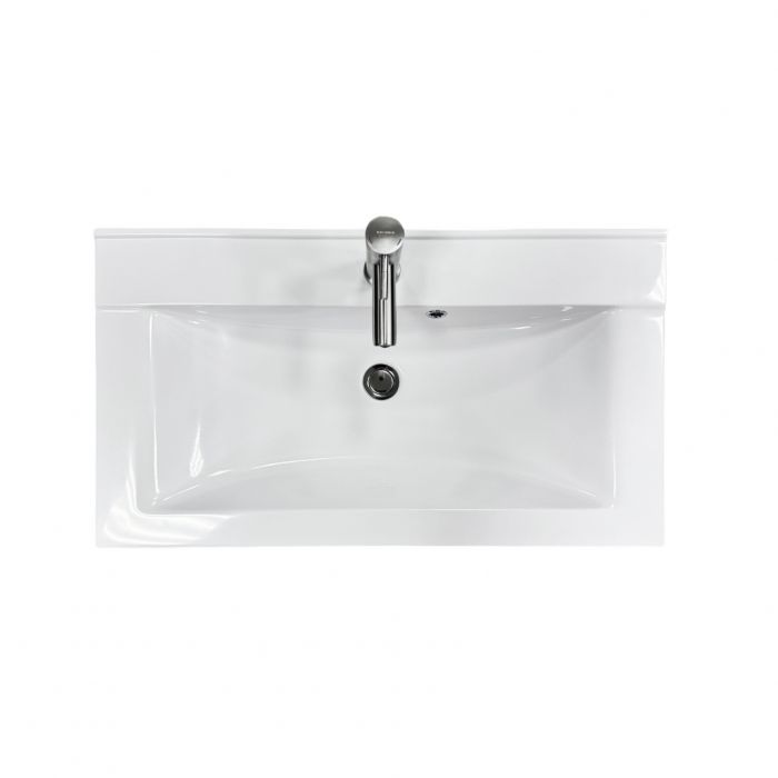 Набір для ванної кімнати, раковина, умивальник Adamant QUANTO 80, штучний камінь, прямокут., з сифоном Click-Clack + змішувач Набір для ванної кімнати, раковина, умивальник Adamant QUANTO 80, штучний камінь, прямокут., з сифоном Click-Clack + змішувач