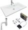 Набір для ванної кімнати, раковина, умивальник Adamant QUANTO 80, штучний камінь, прямокут., з сифоном Click-Clack + змішувач Набір для ванної кімнати, раковина, умивальник Adamant QUANTO 80, штучний камінь, прямокут., з сифоном Click-Clack + змішувач