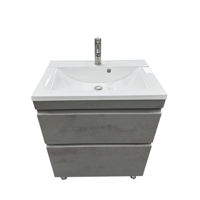 Набір для ванної кімнати, раковина, умивальник Adamant QUANTO 70, штучний камінь, прямокут., з сифоном Click-Clack + змішувач Набір для ванної кімнати, раковина, умивальник Adamant QUANTO 70, штучний камінь, прямокут., з сифоном Click-Clack + змішувач