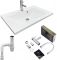 Набір для ванної кімнати, раковина, умивальник Adamant QUANTO 70, штучний камінь, прямокут., з сифоном Click-Clack + змішувач Набір для ванної кімнати, раковина, умивальник Adamant QUANTO 70, штучний камінь, прямокут., з сифоном Click-Clack + змішувач
