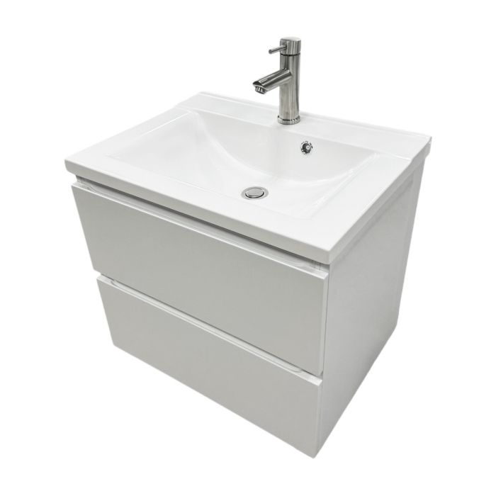 Набір для ванної кімнати, раковина, умивальник Adamant QUANTO 60, штучний камінь, прямокут., з сифоном Click-Clack + змішувач Набір для ванної кімнати, раковина, умивальник Adamant QUANTO 60, штучний камінь, прямокут., з сифоном Click-Clack + змішувач