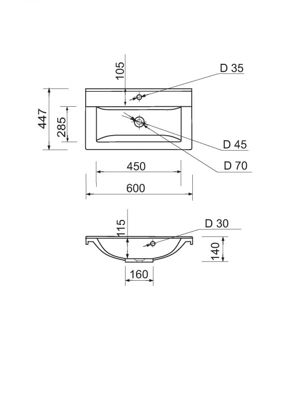 Набір для ванної кімнати, раковина, умивальник Adamant QUANTO 60, штучний камінь, прямокут., з сифоном Click-Clack + змішувач Набір для ванної кімнати, раковина, умивальник Adamant QUANTO 60, штучний камінь, прямокут., з сифоном Click-Clack + змішувач