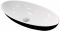 Раковина, умивальник Adamant ANDERE NEW, штучний камінь, овальна, без отвору для змішувача та переливу, 590х295х130мм, накладний, чорно-білий Раковина, умивальник Adamant ANDERE NEW, штучний камінь, овальна, без отвору для змішувача та переливу, 590х295х130мм, накладний, чорно-білий