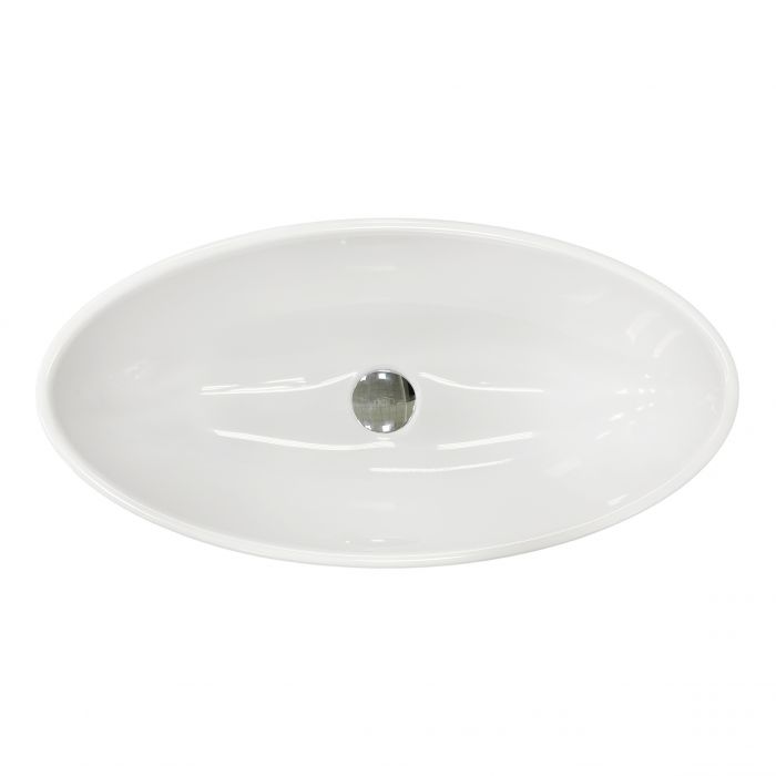 Раковина, умивальник Adamant ANDERE NEW, штучний камінь, овальна, без отвору для змішувача та переливу, 590х295х130мм, накладний, білий Раковина, умивальник Adamant ANDERE NEW, штучний камінь, овальна, без отвору для змішувача та переливу, 590х295х130мм, накладний, білий