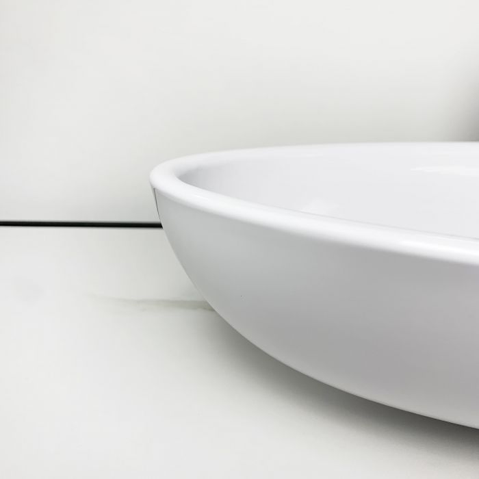 Раковина, умивальник Adamant ANDERE NEW, штучний камінь, овальна, без отвору для змішувача та переливу, 590х295х130мм, накладний, білий Раковина, умивальник Adamant ANDERE NEW, штучний камінь, овальна, без отвору для змішувача та переливу, 590х295х130мм, накладний, білий