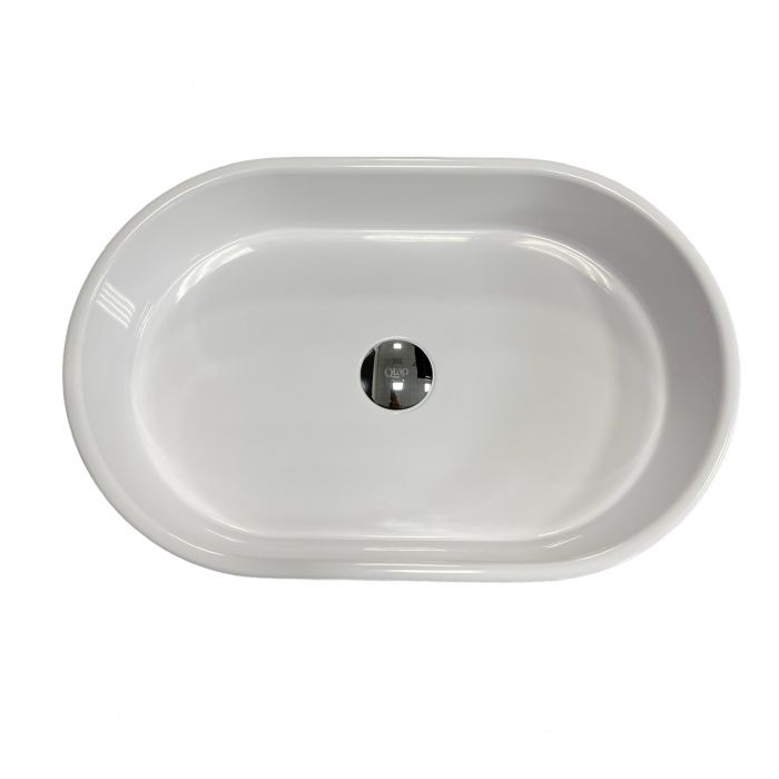 Раковина, умивальник Adamant BESTE NEW, штучний камінь, овальна, без отвору для змішувача та переливу, 540x350x11мм, накладний, чорно-білий Раковина, умивальник Adamant BESTE NEW, штучний камінь, овальна, без отвору для змішувача та переливу, 540x350x11мм, накладний, чорно-білий