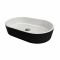Раковина, умивальник Adamant BESTE NEW, штучний камінь, овальна, без отвору для змішувача та переливу, 540x350x11мм, накладний, чорно-білий Раковина, умивальник Adamant BESTE NEW, штучний камінь, овальна, без отвору для змішувача та переливу, 540x350x11мм, накладний, чорно-білий