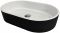 Раковина, умивальник Adamant BESTE NEW, штучний камінь, овальна, без отвору для змішувача та переливу, 540x350x11мм, накладний, чорно-білий Раковина, умивальник Adamant BESTE NEW, штучний камінь, овальна, без отвору для змішувача та переливу, 540x350x11мм, накладний, чорно-білий