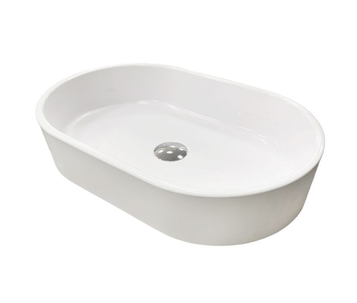 Раковина, умивальник Adamant BESTE NEW, штучний камінь, овальна, без отвору для змішувача та переливу, 540x350x11мм, накладний, білий Раковина, умивальник Adamant BESTE NEW, штучний камінь, овальна, без отвору для змішувача та переливу, 540x350x11мм, накладний, білий