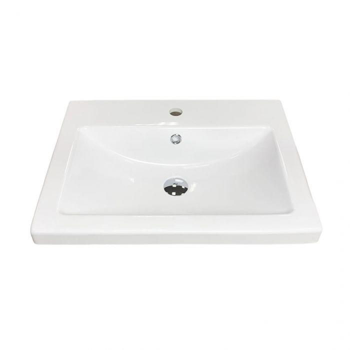 Раковина, умивальник Adamant CERS, штучний камінь, прямокут., з отвором для змішувача, з отвором для переливу, 595x450x158мм, накладний, білий Раковина, умивальник Adamant CERS, штучний камінь, прямокут., з отвором для змішувача, з отвором для переливу, 595x450x158мм, накладний, білий