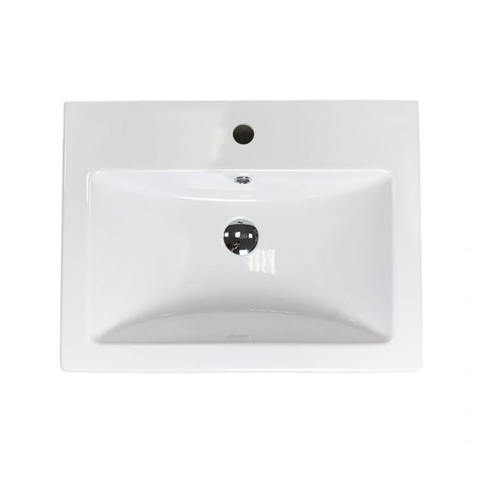 Раковина, умивальник Adamant CERS, штучний камінь, прямокут., з отвором для змішувача, з отвором для переливу, 595x450x158мм, накладний, білий Раковина, умивальник Adamant CERS, штучний камінь, прямокут., з отвором для змішувача, з отвором для переливу, 595x450x158мм, накладний, білий