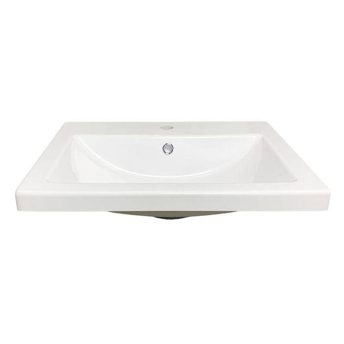 Раковина, умивальник Adamant CERS, штучний камінь, прямокут., з отвором для змішувача, з отвором для переливу, 595x450x158мм, накладний, білий Раковина, умивальник Adamant CERS, штучний камінь, прямокут., з отвором для змішувача, з отвором для переливу, 595x450x158мм, накладний, білий
