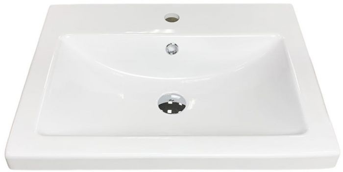 Раковина, умивальник Adamant CERS, штучний камінь, прямокут., з отвором для змішувача, з отвором для переливу, 595x450x158мм, накладний, білий Раковина, умивальник Adamant CERS, штучний камінь, прямокут., з отвором для змішувача, з отвором для переливу, 595x450x158мм, накладний, білий