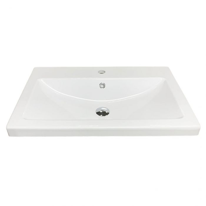 Раковина, умивальник Adamant CERS, штучний камінь, прямокут., з отвором для змішувача, з отвором для переливу, 695x450x158мм, накладний, білий Раковина, умивальник Adamant CERS, штучний камінь, прямокут., з отвором для змішувача, з отвором для переливу, 695x450x158мм, накладний, білий