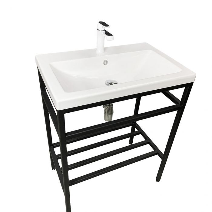 Раковина, умивальник Adamant CERS, штучний камінь, прямокут., з отвором для змішувача, з отвором для переливу, 695x450x158мм, накладний, білий Раковина, умивальник Adamant CERS, штучний камінь, прямокут., з отвором для змішувача, з отвором для переливу, 695x450x158мм, накладний, білий