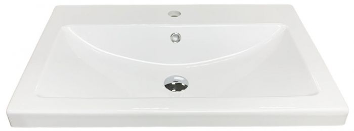 Раковина, умивальник Adamant CERS, штучний камінь, прямокут., з отвором для змішувача, з отвором для переливу, 695x450x158мм, накладний, білий Раковина, умивальник Adamant CERS, штучний камінь, прямокут., з отвором для змішувача, з отвором для переливу, 695x450x158мм, накладний, білий