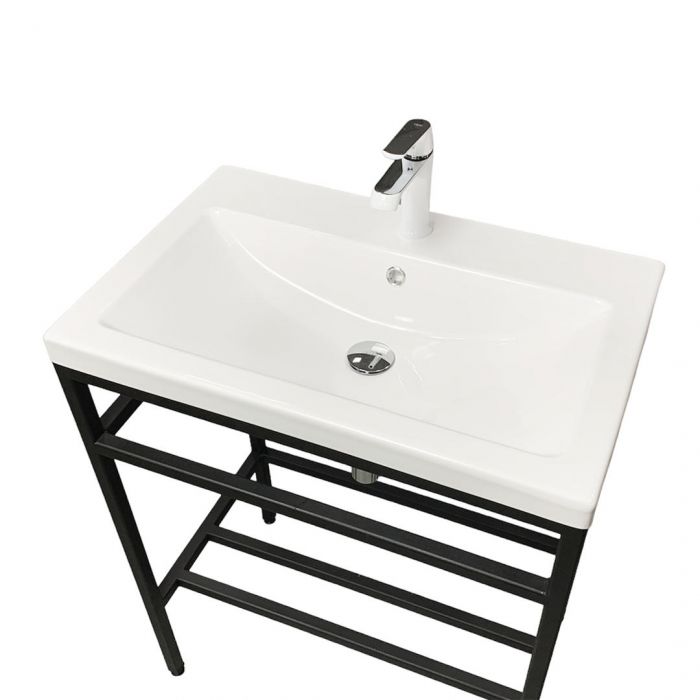 Раковина, умивальник Adamant CERS, штучний камінь, прямокут., з отвором для змішувача, з отвором для переливу, 795x450x158мм, накладний, білий Раковина, умивальник Adamant CERS, штучний камінь, прямокут., з отвором для змішувача, з отвором для переливу, 795x450x158мм, накладний, білий