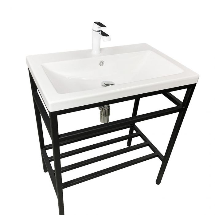 Раковина, умивальник Adamant CERS, штучний камінь, прямокут., з отвором для змішувача, з отвором для переливу, 795x450x158мм, накладний, білий Раковина, умивальник Adamant CERS, штучний камінь, прямокут., з отвором для змішувача, з отвором для переливу, 795x450x158мм, накладний, білий