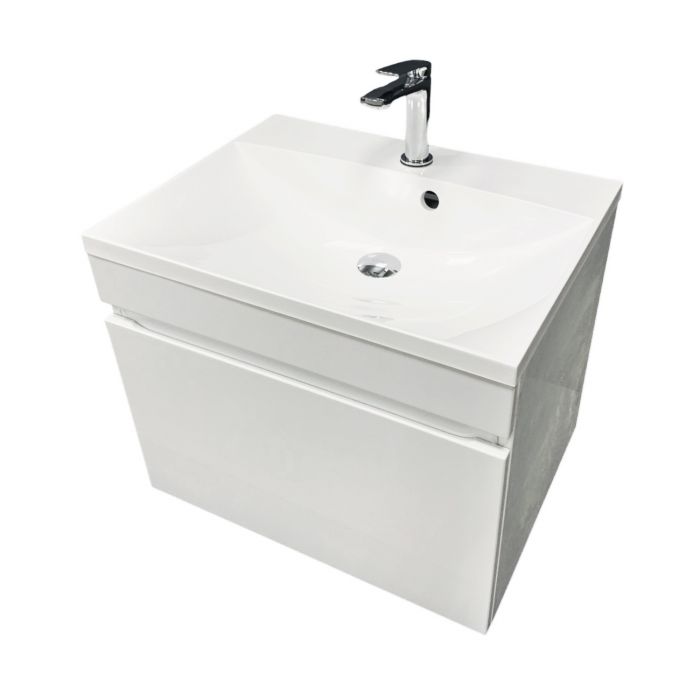 Раковина, умивальник Adamant Emil, штучний камінь, прямокут., з отвором для змішувача, з отвором для переливу, 595х455х138мм, накладний, білий Раковина, умивальник Adamant Emil, штучний камінь, прямокут., з отвором для змішувача, з отвором для переливу, 595х455х138мм, накладний, білий