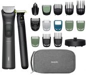Тример Philips Series 9000, для обличчя, голови, тіла, акум., насадок-19, OneBlade в компл., сталь, сірий
