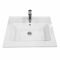 Раковина, умивальник Adamant FLATE, штучний камінь, прямокут., з отвором для змішувача, з отвором для переливу, 600х450х140мм, накладний, білий Раковина, умивальник Adamant FLATE, штучний камінь, прямокут., з отвором для змішувача, з отвором для переливу, 600х450х140мм, накладний, білий