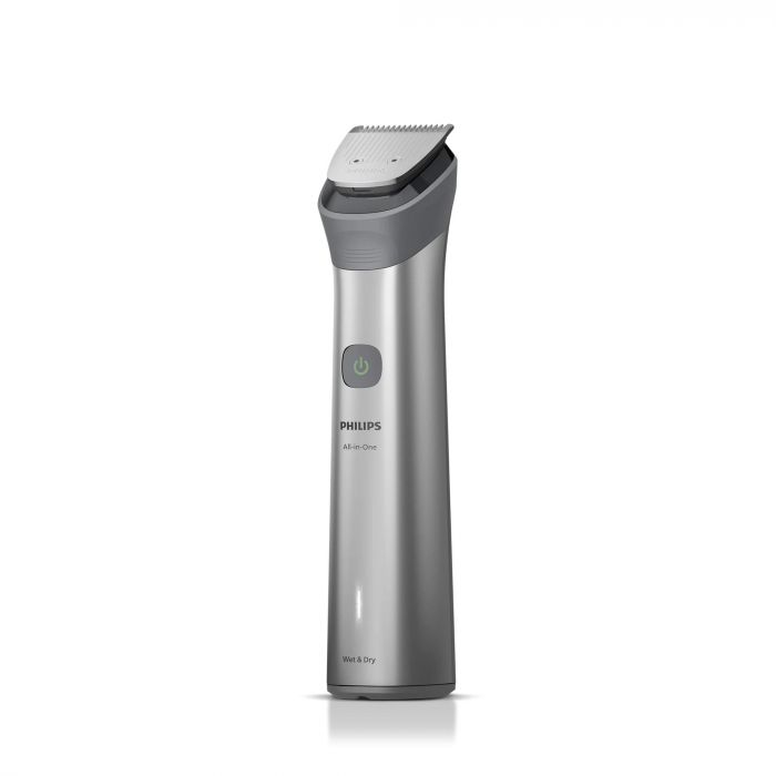 Тример Philips Series 5000, для бороди, голови та тіла, насадок-10, сталь, сірий