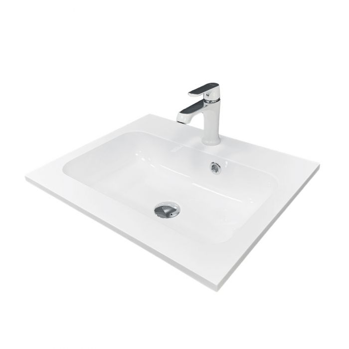 Раковина, умивальник Adamant FRATE, штучний камінь, прямокут., з отвором для змішувача, з отвором для переливу, 550x450x1525мм, накладний, білий Раковина, умивальник Adamant FRATE, штучний камінь, прямокут., з отвором для змішувача, з отвором для переливу, 550x450x1525мм, накладний, білий