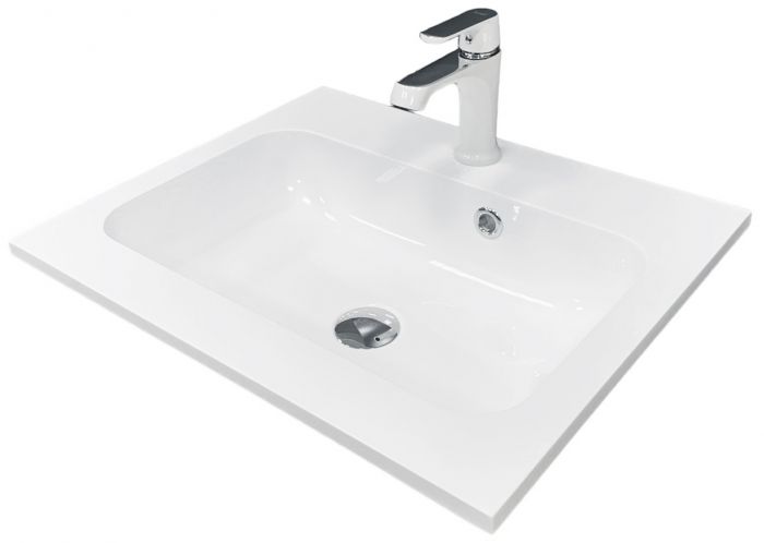 Раковина, умивальник Adamant FRATE, штучний камінь, прямокут., з отвором для змішувача, з отвором для переливу, 550x450x1525мм, накладний, білий Раковина, умивальник Adamant FRATE, штучний камінь, прямокут., з отвором для змішувача, з отвором для переливу, 550x450x1525мм, накладний, білий