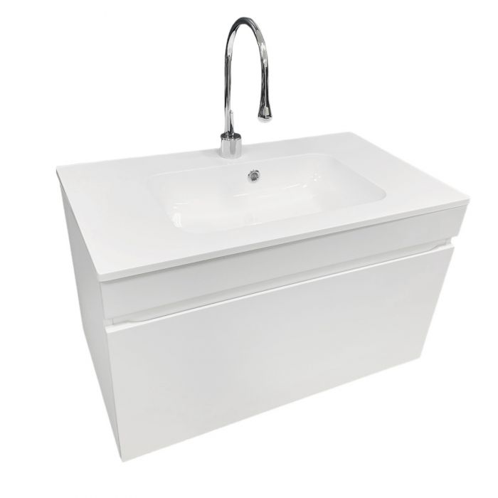 Раковина, умивальник Adamant FRATE, штучний камінь, прямокут., з отвором для змішувача, з отвором для переливу, 795x450x1525мм, накладний, білий Раковина, умивальник Adamant FRATE, штучний камінь, прямокут., з отвором для змішувача, з отвором для переливу, 795x450x1525мм, накладний, білий