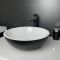 Раковина, умивальник Adamant KREIS, штучний камінь, кругла, без отвору для змішувача та переливу, 420х150мм, накладний, чорно-білий Раковина, умивальник Adamant KREIS, штучний камінь, кругла, без отвору для змішувача та переливу, 420х150мм, накладний, чорно-білий