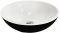 Раковина, умивальник Adamant KREIS, штучний камінь, кругла, без отвору для змішувача та переливу, 420х150мм, накладний, чорно-білий Раковина, умивальник Adamant KREIS, штучний камінь, кругла, без отвору для змішувача та переливу, 420х150мм, накладний, чорно-білий