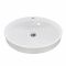 Раковина, умивальник Adamant Lauf New, штучний камінь, овальна, без отвору для змішувача, з отвором для переливу, 540х445х130мм, накладний, білий Раковина, умивальник Adamant Lauf New, штучний камінь, овальна, без отвору для змішувача, з отвором для переливу, 540х445х130мм, накладний, білий