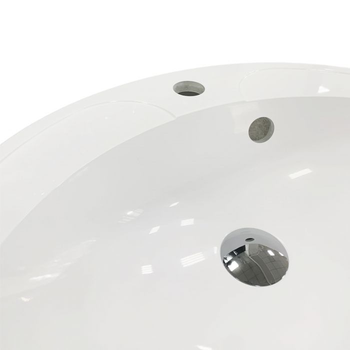 Раковина, умивальник Adamant Lauf New, штучний камінь, овальна, без отвору для змішувача, з отвором для переливу, 540х445х130мм, накладний, білий Раковина, умивальник Adamant Lauf New, штучний камінь, овальна, без отвору для змішувача, з отвором для переливу, 540х445х130мм, накладний, білий