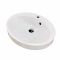 Раковина, умивальник Adamant Lauf New, штучний камінь, овальна, без отвору для змішувача, з отвором для переливу, 540х445х130мм, накладний, білий Раковина, умивальник Adamant Lauf New, штучний камінь, овальна, без отвору для змішувача, з отвором для переливу, 540х445х130мм, накладний, білий