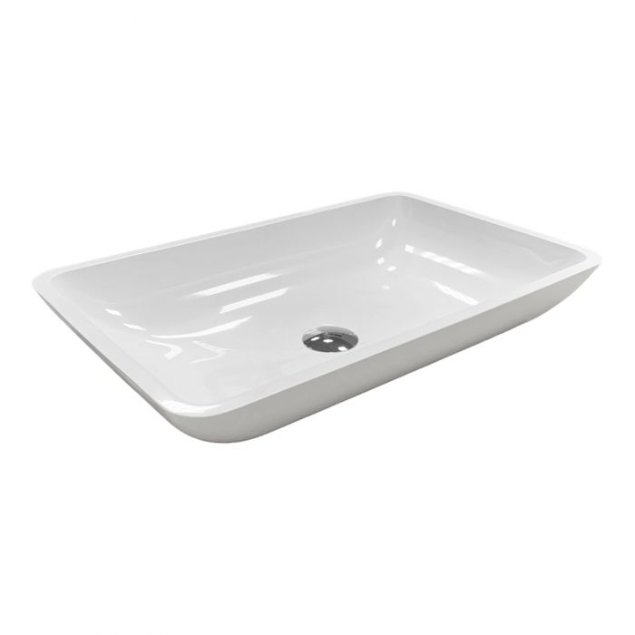 Раковина, умивальник Adamant LOWER, штучний камінь, прямокут., без отвору для змішувача та переливу, 560x360x100мм, накладний, білий Раковина, умивальник Adamant LOWER, штучний камінь, прямокут., без отвору для змішувача та переливу, 560x360x100мм, накладний, білий