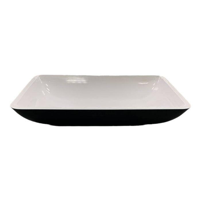 Раковина, умивальник Adamant LOWER, штучний камінь, прямокут., без отвору для змішувача та переливу, 560x360x100мм, накладний, чорно-білий Раковина, умивальник Adamant LOWER, штучний камінь, прямокут., без отвору для змішувача та переливу, 560x360x100мм, накладний, чорно-білий