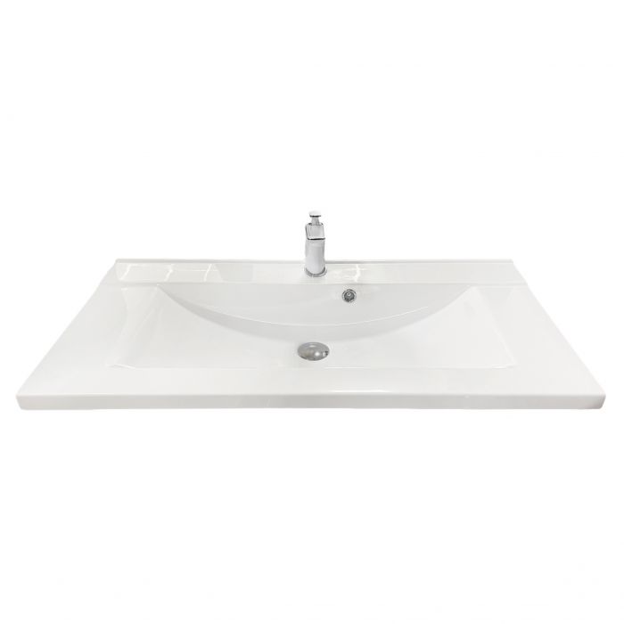 Раковина, умивальник Adamant QUANTO, штучний камінь, прямокут., з отвором для змішувача, з отвором для переливу, 1000х447х140мм, накладний, білий Раковина, умивальник Adamant QUANTO, штучний камінь, прямокут., з отвором для змішувача, з отвором для переливу, 1000х447х140мм, накладний, білий