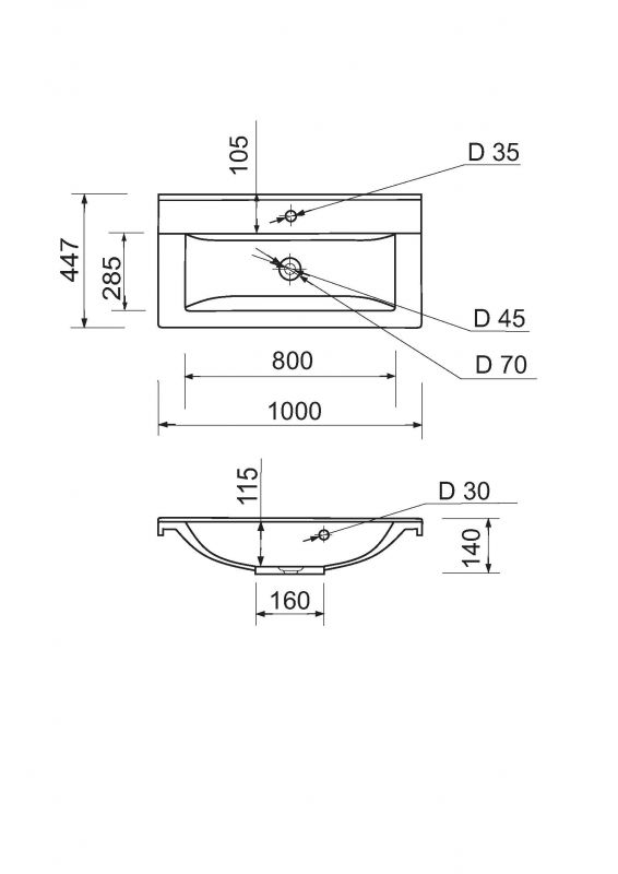 Раковина, умивальник Adamant QUANTO, штучний камінь, прямокут., з отвором для змішувача, з отвором для переливу, 1000х447х140мм, накладний, білий Раковина, умивальник Adamant QUANTO, штучний камінь, прямокут., з отвором для змішувача, з отвором для переливу, 1000х447х140мм, накладний, білий