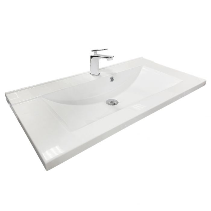 Раковина, умивальник Adamant QUANTO, штучний камінь, прямокут., з отвором для змішувача, з отвором для переливу, 900х447х140мм, накладний, білий Раковина, умивальник Adamant QUANTO, штучний камінь, прямокут., з отвором для змішувача, з отвором для переливу, 900х447х140мм, накладний, білий