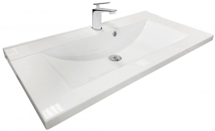 Раковина, умивальник Adamant QUANTO, штучний камінь, прямокут., з отвором для змішувача, з отвором для переливу, 900х447х140мм, накладний, білий Раковина, умивальник Adamant QUANTO, штучний камінь, прямокут., з отвором для змішувача, з отвором для переливу, 900х447х140мм, накладний, білий