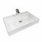 Раковина, умивальник Adamant SLENDER, штучний камінь, прямокут., з отвором для змішувача, без переливу, 605x405x120мм, накладний, білий Раковина, умивальник Adamant SLENDER, штучний камінь, прямокут., з отвором для змішувача, без переливу, 605x405x120мм, накладний, білий