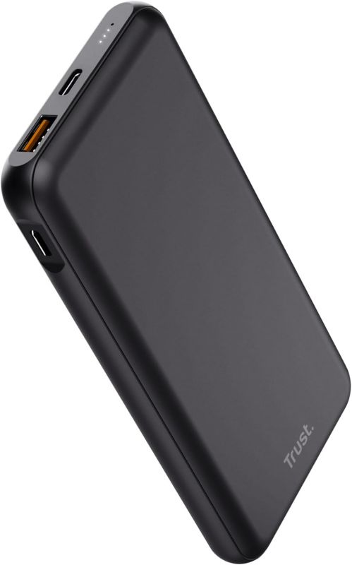 Акумулятор портативний літій-іонний power bank Trust Redoh, 10000мА·год, USB-A/2хUSB-C, 18W, QC 3.0, PD, чорний Акумулятор портативний літій-іонний power bank Trust Redoh, 10000мА·год, USB-A/2хUSB-C, 18W, QC 3.0, PD, чорний