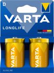 Батарейка Varta Longlife лужна D(LR20)  блістер, 2 шт