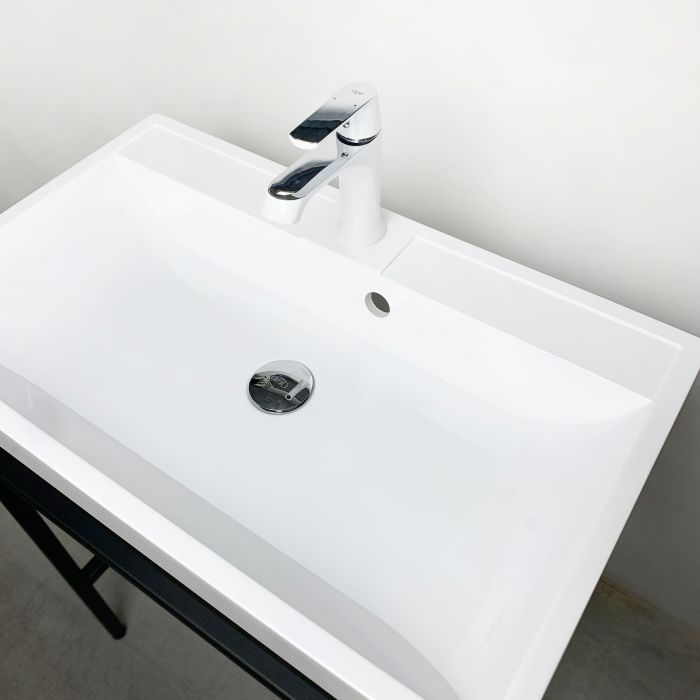 Раковина, умивальник Adamant STRENG NEW, штучний камінь, прямокут., з отвором для змішувача, з отвором для переливу, 690x410x123мм, накладний, білий Раковина, умивальник Adamant STRENG NEW, штучний камінь, прямокут., з отвором для змішувача, з отвором для переливу, 690x410x123мм, накладний, білий