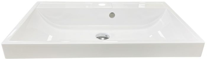 Раковина, умивальник Adamant STRENG NEW, штучний камінь, прямокут., з отвором для змішувача, з отвором для переливу, 690x410x123мм, накладний, білий Раковина, умивальник Adamant STRENG NEW, штучний камінь, прямокут., з отвором для змішувача, з отвором для переливу, 690x410x123мм, накладний, білий